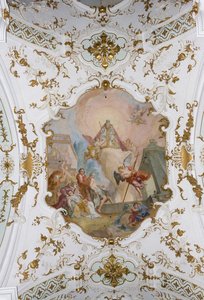 Andechs Monastery, Fresco, Andechs, Bavaria, Germany by Unknown